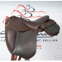 Aubrac pouch for belt and/or back of the saddle Black and Coffee